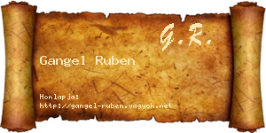 Gangel Ruben névjegykártya